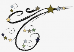 Clip Stock Shooting Star Border Pencil And In Color ...