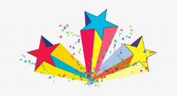 80s Shooting Stars - Colorful Shooting Stars Png - Free ...