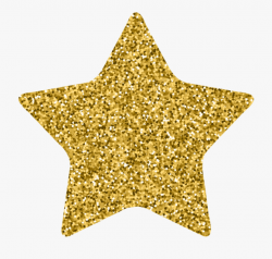 Transparent Decoration Gold Glitter - Gold Star Clipart ...