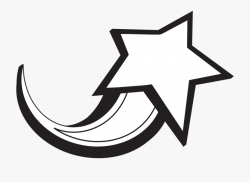 Black And White Shooting Star Clipart - Shooting Star ...