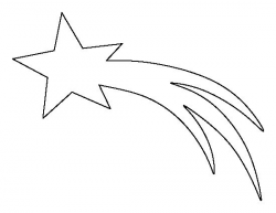 Star outline images shooting star pattern use the printable ...