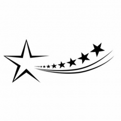shooting star | Free Silhouette Vector | silhouetteAC
