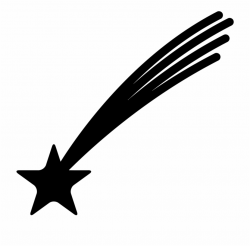 Shooting-star Icons - Shooting Star Black Silhouette ...