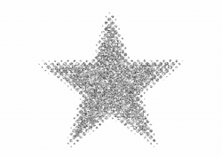 Shining Transparent Silver Glitter - Silver Glitter Star ...