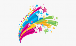 Shooting Star Clipart Shining Star - Colorful Star Vector ...