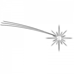 Black and White Shooting Star transparent PNG - StickPNG