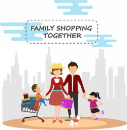 Vector family shopping clipart free vector download (5,318 ...