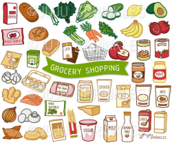 Grocery Clipart, Vegetable Clipart, Food Illustrations ...