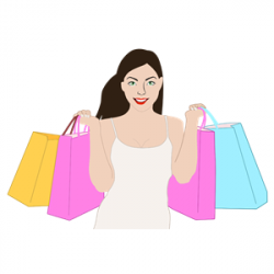 Happy Shopping Woman clipart, cliparts of Happy Shopping ...