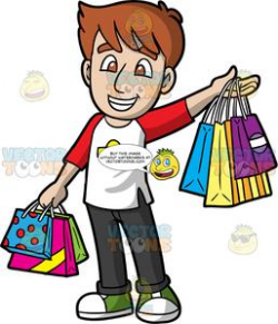 A Happy Guy Out Shopping