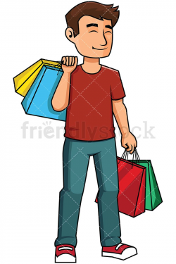 Happy Man Smiling With Satisfaction After Shopping in 2019 ...
