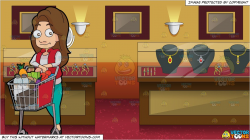 A Woman Shopping For Her Household and Inside A Jewelry Store Background