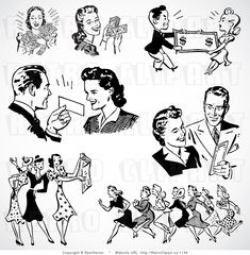 Retro clipart shopping, Retro shopping Transparent FREE for ...