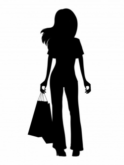 Girl Shopping Black Silhouette - publicdomainpictures.net ...