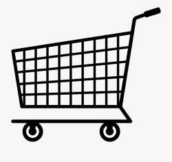 Clip Art Black And White - Shopping Cart Clipart Black And ...