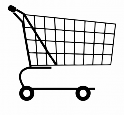 Shopping Cart Clipart Black And White - Shopping Trolley ...