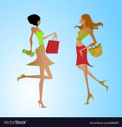 Fashion Shopping Girls clipart