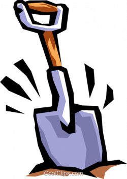 shovel digging Royalty Free Vector Clip Art illustration ...