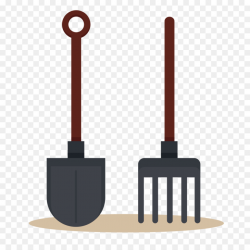 Pitchfork Shovel Rake - Vector shovel and rake