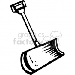 black and white snow shovel clipart. Royalty-free clipart # 384913