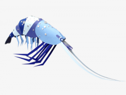 Creative Blue Shrimp, Shrimp Clipart, Creative Design ...