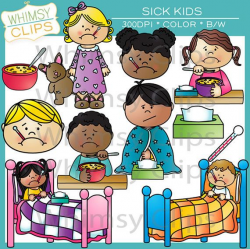 Sick Kids Clip Art by WhimsyClipArt on Etsy, $6.00 | Clip ...