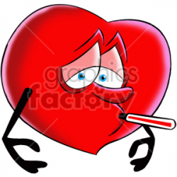 cartoon heart feeling sick character clipart. Royalty-free clipart # 407024