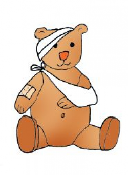 medical clip art teddy bear sick plaster in 2019 | Bear art ...