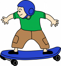 Skateboarding boy clip art free - ClipartPost