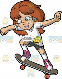 A Girl About To Drop In On A Ramp On Her Skateboard
