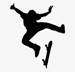 Skateboard Clipart Skateboarder Silhouette - Skateboarding ...