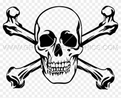 Skull & Cross Bones - Cross And Skull Bones, HD Png Download ...