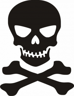 Halloween Skull and bones windows car door wall vinyl sticker ...