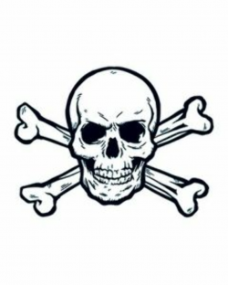 Vintage Pirate Skull and Crossbones Temporary Tattoo