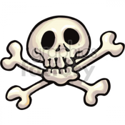 cartoon skull clipart. Royalty-free clipart # 407806