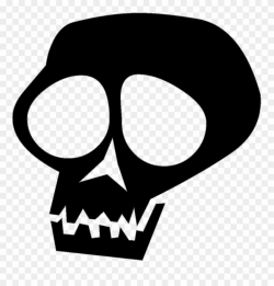 Skull Cartoon - Black Cartoon Skull Clipart (#1215706) - PinClipart