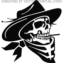 COWBOY SKULL FREE VECTOR - Free vector image in AI and EPS format.