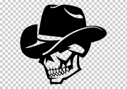 Cowboy Hat Skull Flat Cap PNG, Clipart, Black And White, Black Hat ...