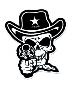 Gallery For Cowboy Skull With Guns - Clip Art Library