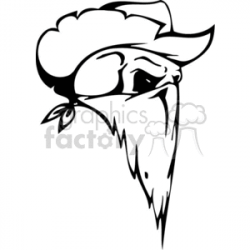 cowboy skull clipart. Royalty-free clipart # 368789