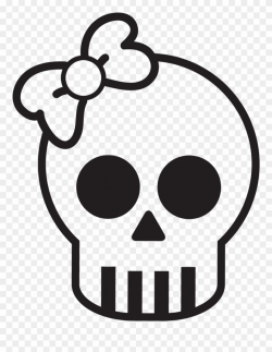 Simple Cute Skull Www Pixshark Com Images Galleries - Skull With Bow ...