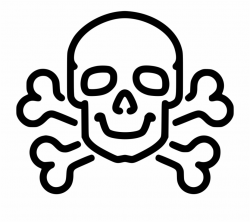 Poison Clipart Skull Bone - Death Skull Drawing Png Free PNG Images ...