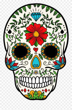 Big Image - Day Of The Dead Skeleton Skull Clipart (#856354 ...
