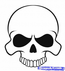 easy to draw skulls | how to draw a easy skull step 8 | For details ...