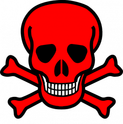 Red Skull Clip Art at Clker.com - vector clip art online, royalty ...