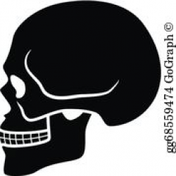 Side Skull Clip Art - Royalty Free - GoGraph