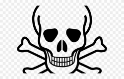 Skeleton Head Clipart Small Skull - Skull And Crossbones Cut Out ...