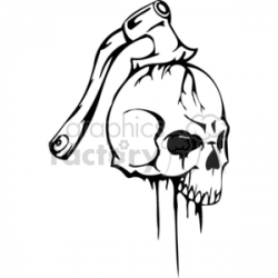 skull tattoo design clipart. Royalty-free clipart # 368817