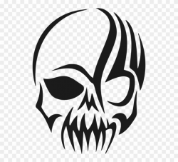 Skull Tattoo Tribal Clipart (#263206) - PinClipart