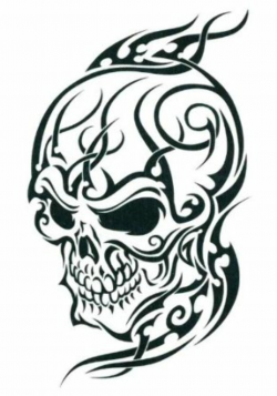 Tribal Skull - Clip Art Library